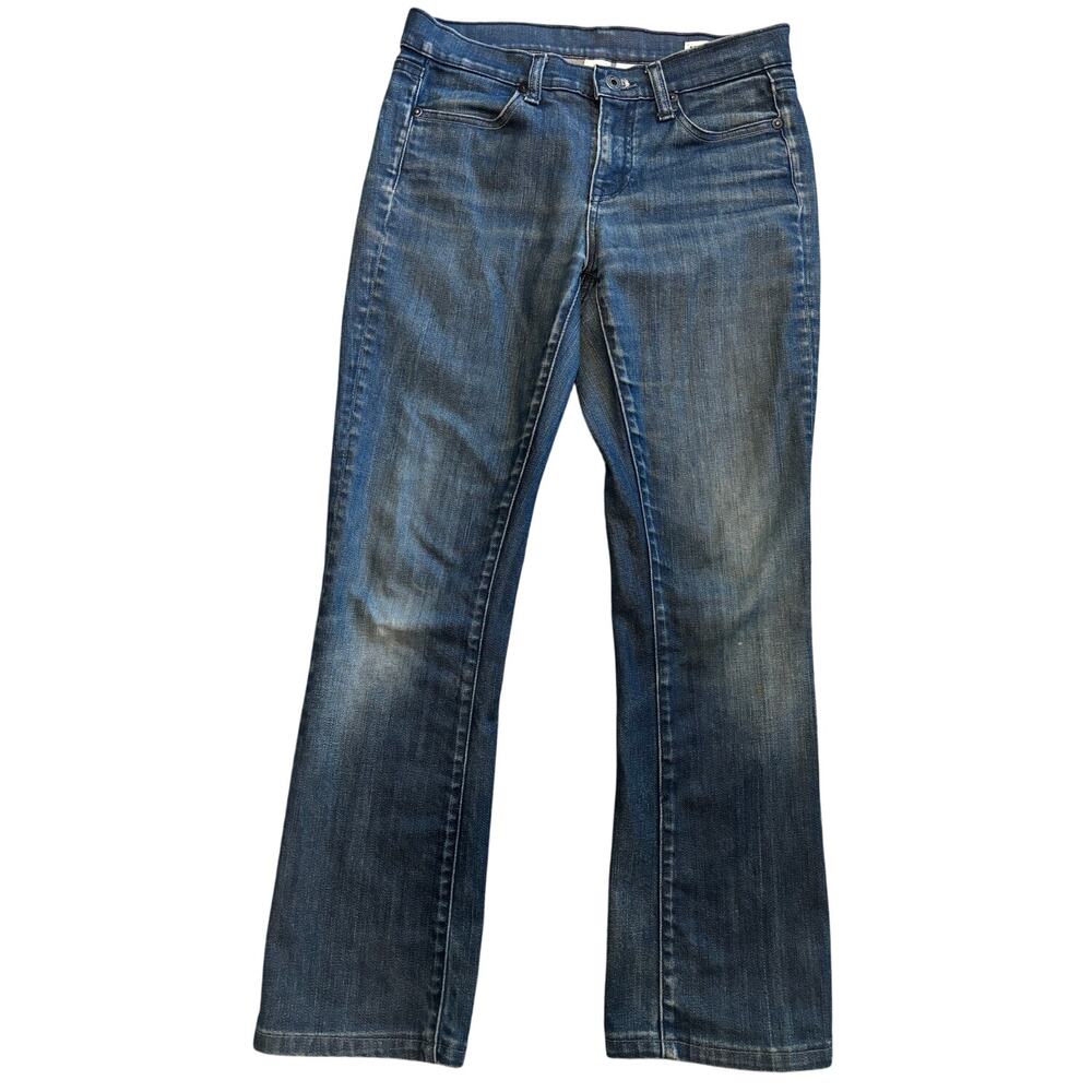 ROGAN Derringer Natural Waist Dark Wash Shaped Leg Shoe Cut Women's Jeans 26